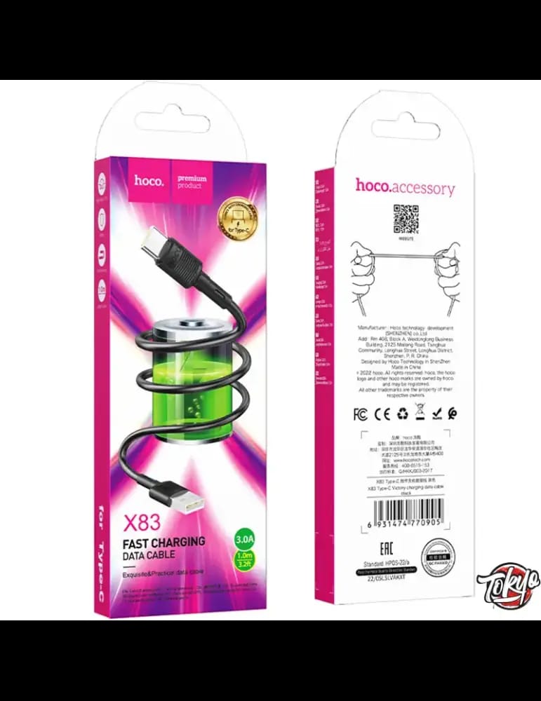 Cable X83 USB-A vers Type-C - HOCO