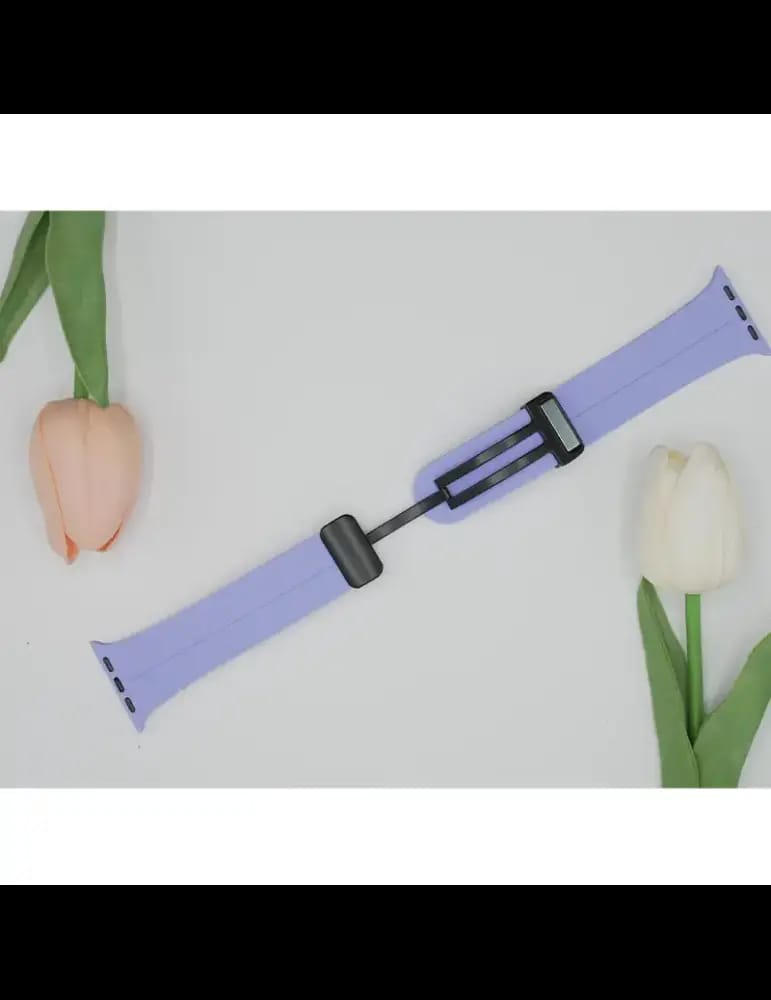 Ceinture Magnétique en Silicone pour Apple Watch Lilas - WATCH BAND (38/40/41mm)