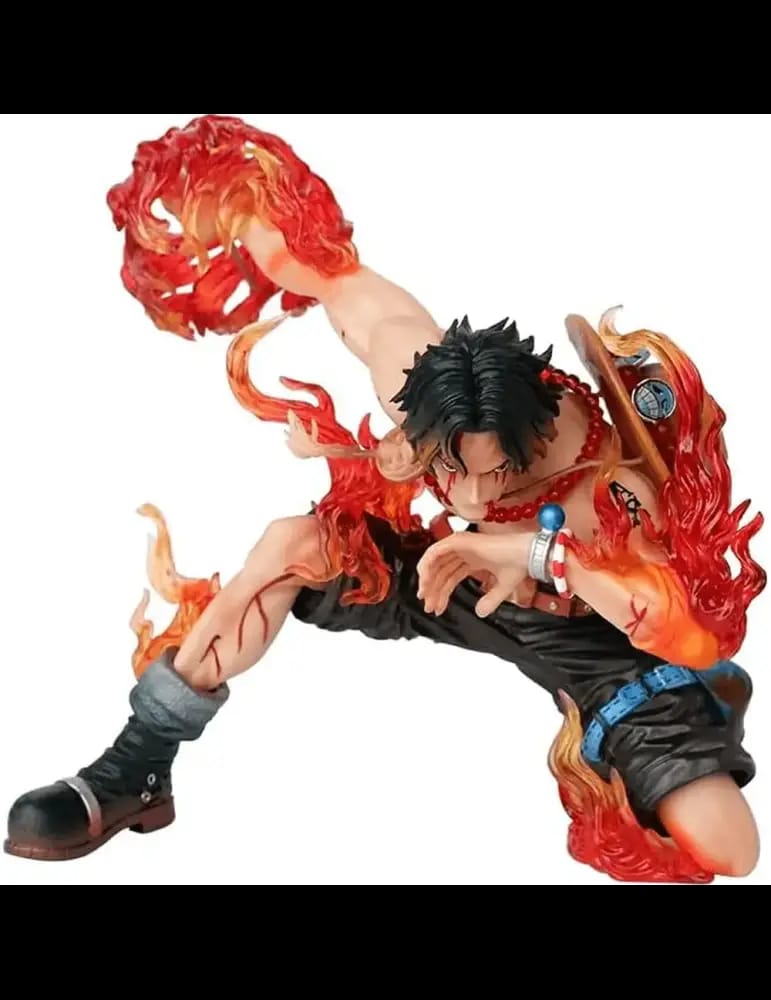 Figurine Statue Ace Pose de Combat Poing de Feu (18 cm)