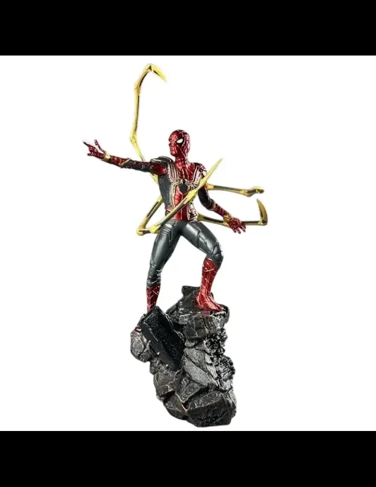 Figurine Articulée Iron Spider-Man sur Socle Rocheux - Marvel's Avengers