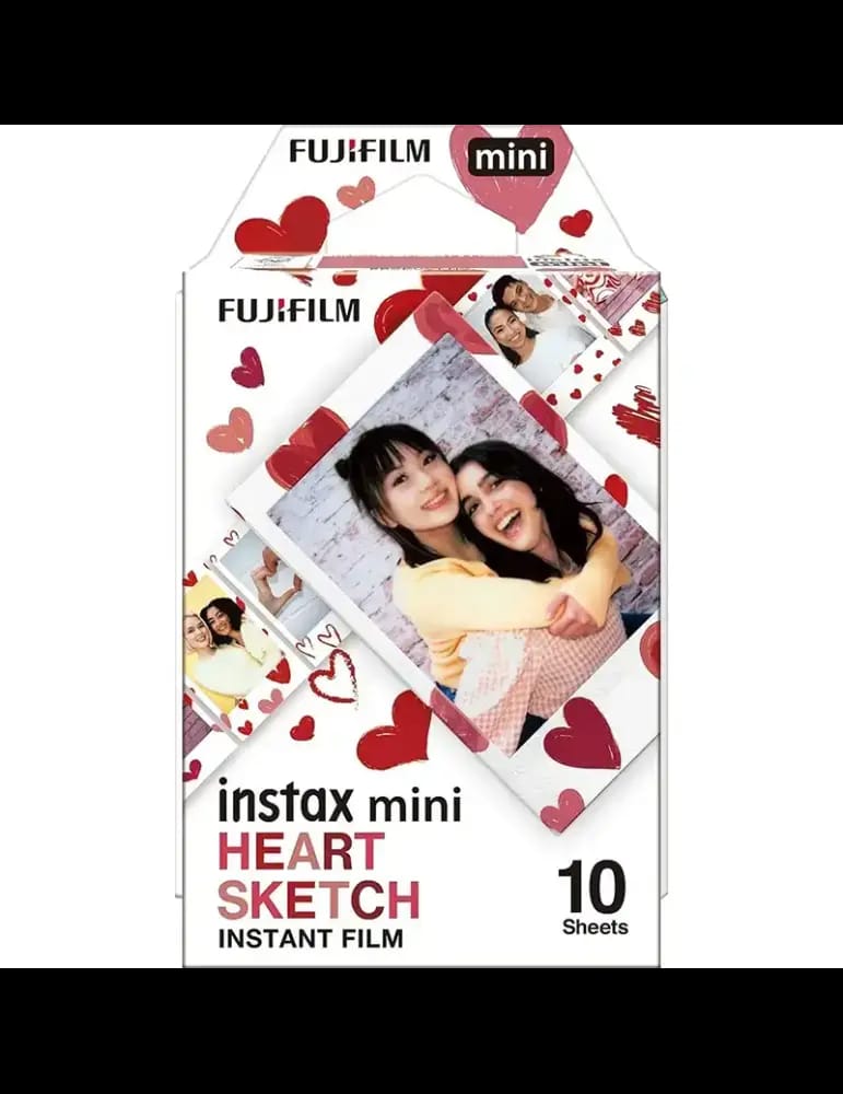 Papier Photo Fujifilm Instax Mini HEART SKETCH - 10 Feuilles