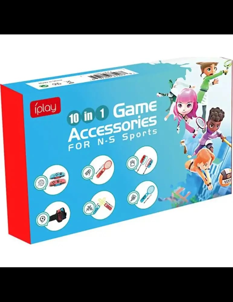 Pack d'Accessoires de Sport 10-en-1 pour Nintendo Switch HBS-447 - iPlay