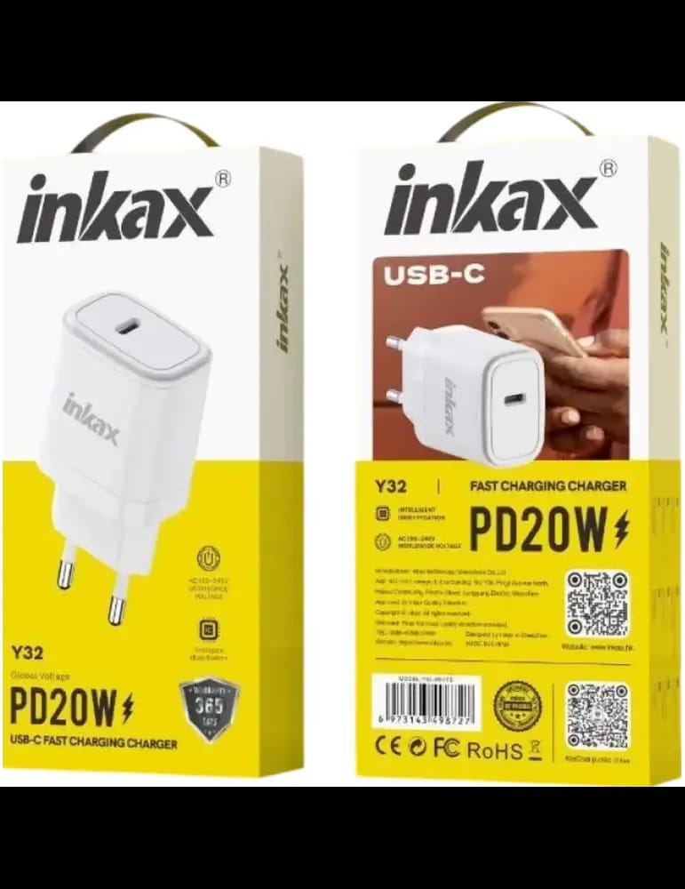 Chargeur Rapide Inkax Y32 (Type-C vers Type-C) PD 20W