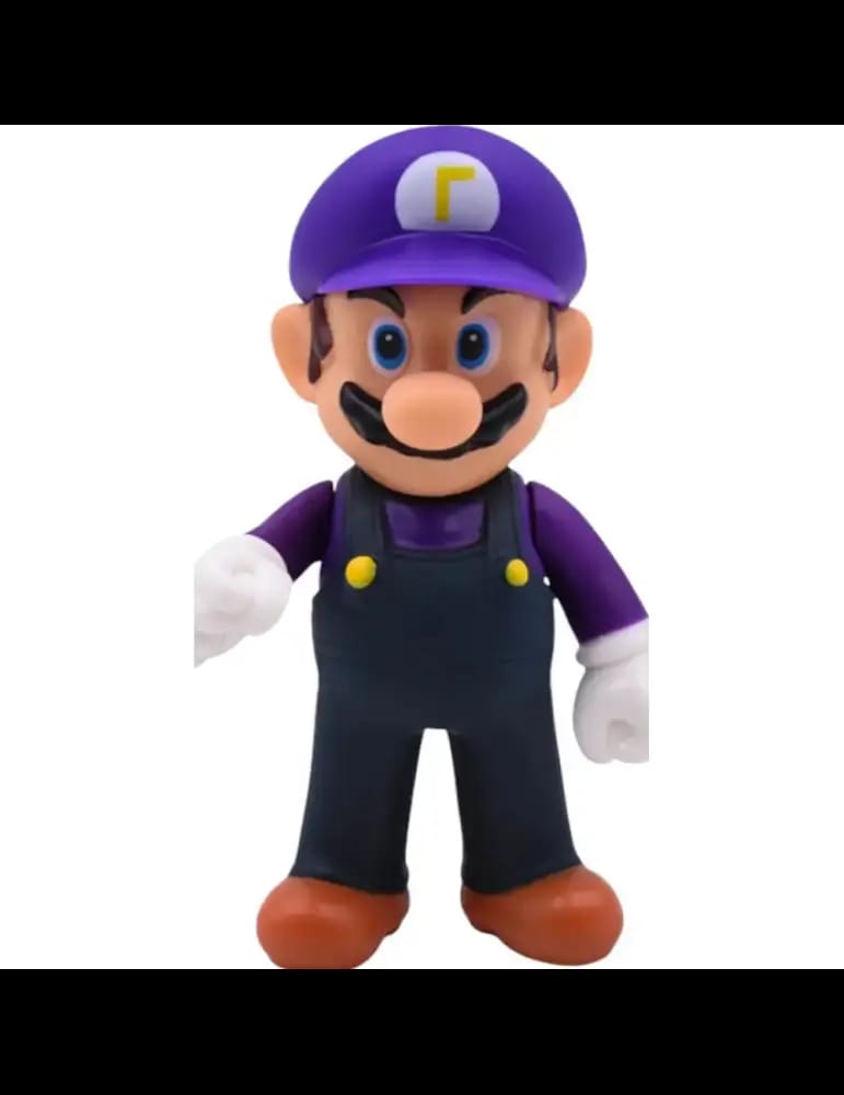 Figurine Mario en Tenue de Waluigi 12cm