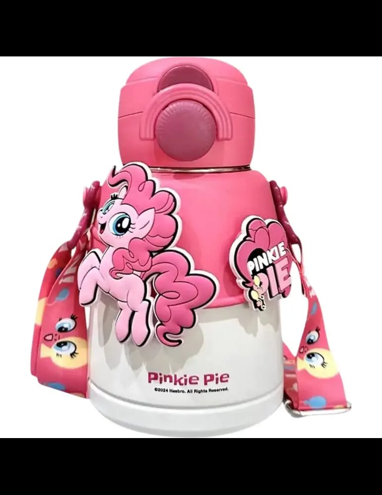 Gourde Thermos Enfant Isotherme en Inox avec Bandoulière (Rose) - My Little Pony