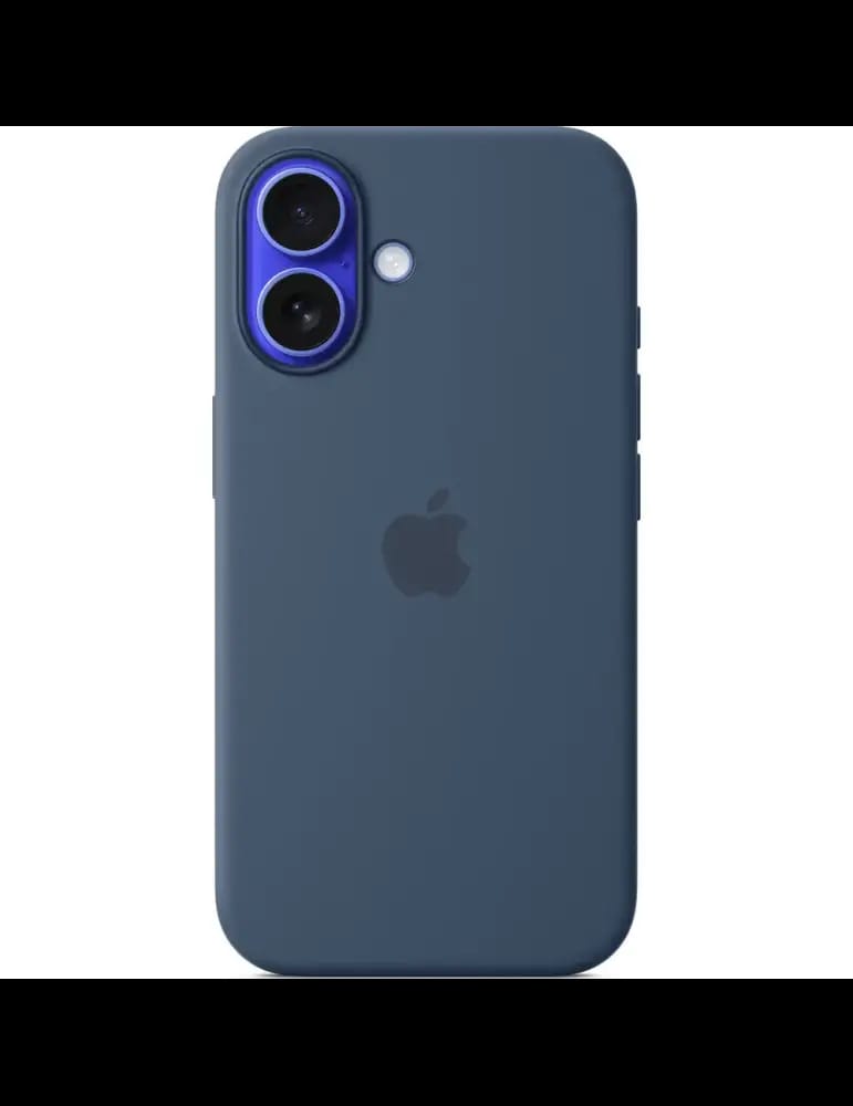 Coque Apple en silicone Avec MagSafe pour iPhone 16 - Denim