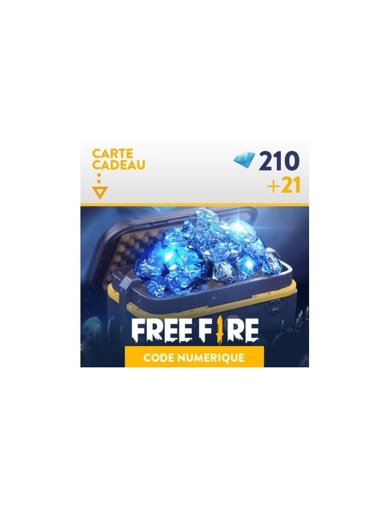 Carte Garena Free Fire 210 Diamants (GL) - Carte Garena Free Fire GLOBAL