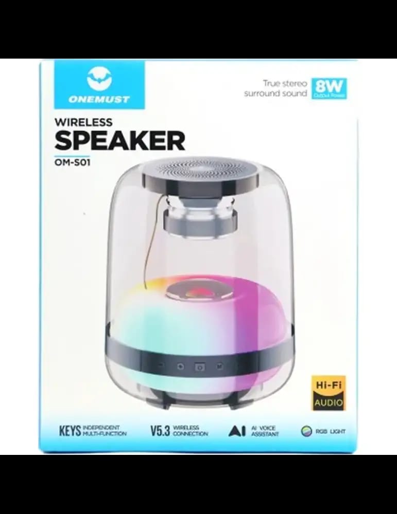 Haut-parleur Sans Fil en Verre 8W OM-S01 – Onemust