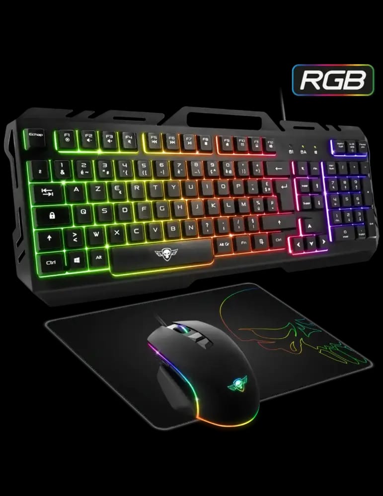 Pack Gaming Spirit Of Gamer Pro-MK5 3en1: Clavier + Souris + Tapis