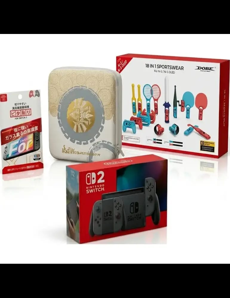Pack Nintendo Switch : Console + Sac + Film + 18 In 1 Gaming Gadget