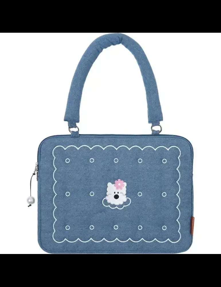 Sac en Jean avec Motif Chien Mignon pour iPad &amp; MacBook 11-13,3"