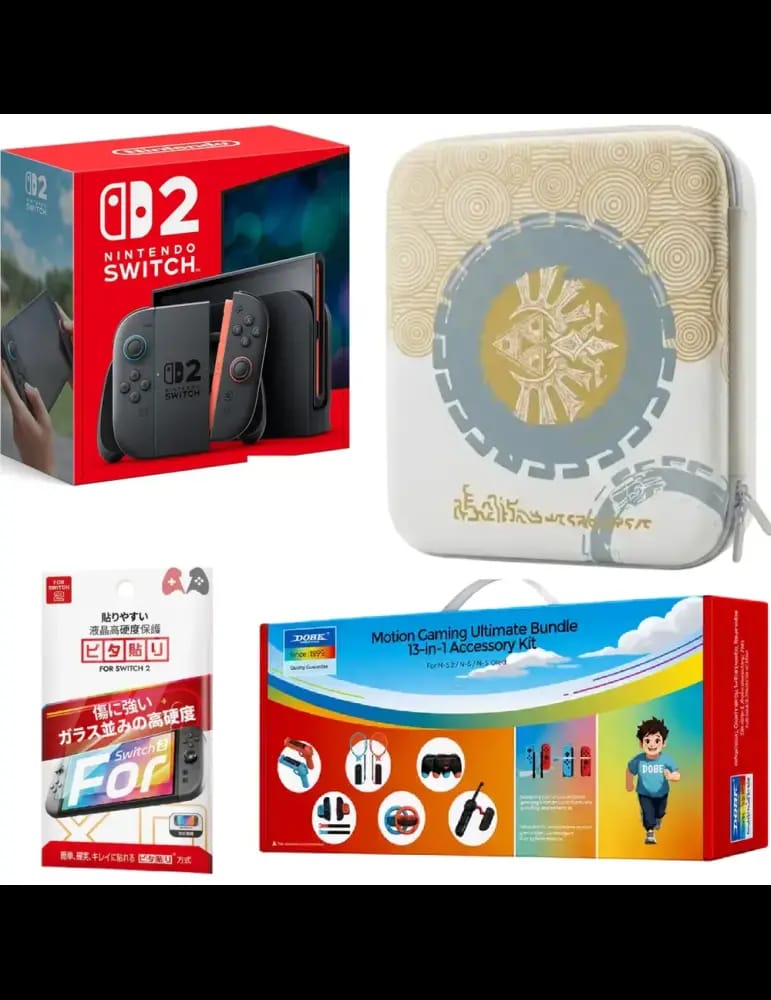 Pack Nintendo Switch 2 : Console + Sac + Film + 13 In 1 Gaming Gadget