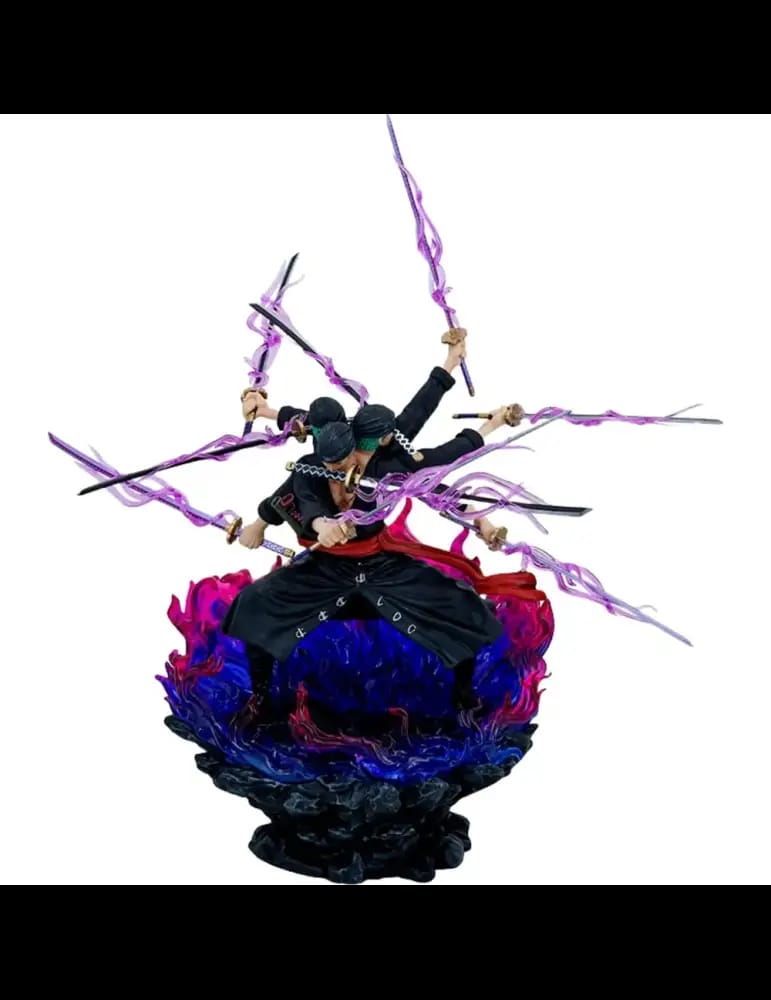 Figurine Statue Roronoa Zoro Style à Neuf Sabres Kyutoryu Asura (39 cm)