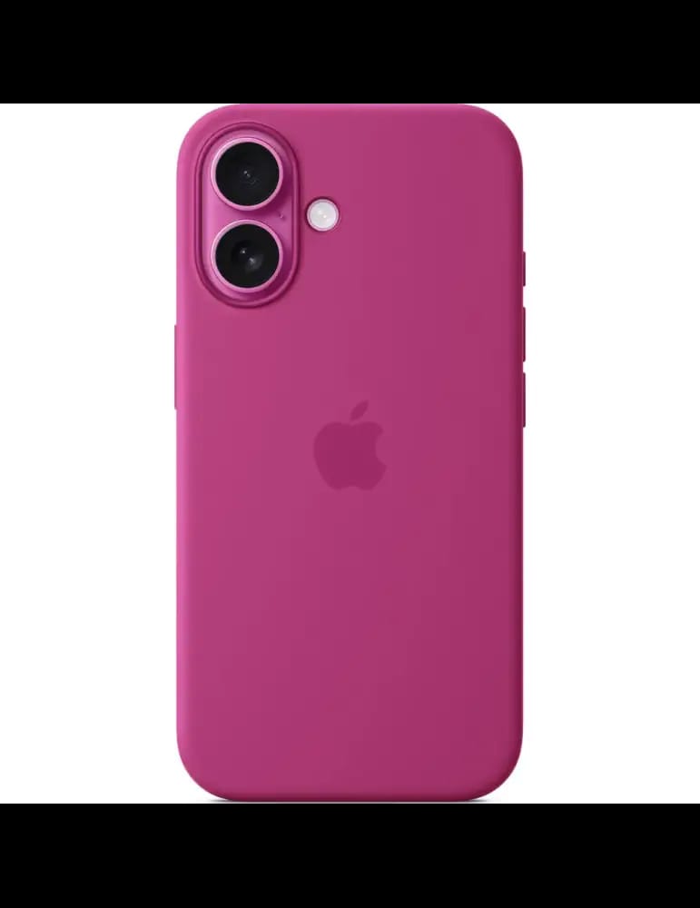 Coque Apple en silicone Avec MagSafe pour iPhone 16 - Fuchsia